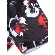 Floral Pattern Design Leisure Shirt - Black Fansmadedirect