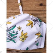 Floral Print Halter Bandeau Bikini et - Fansmadedirect