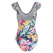 Floral Print Ruffle trap One-Piece wimsuit - Fansmadedirect