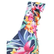 Floral Print Ruffle trap One-Piece wimsuit - Fansmadedirect