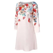Floral Print Short Casual Dress - ilk White Fansmadedirect