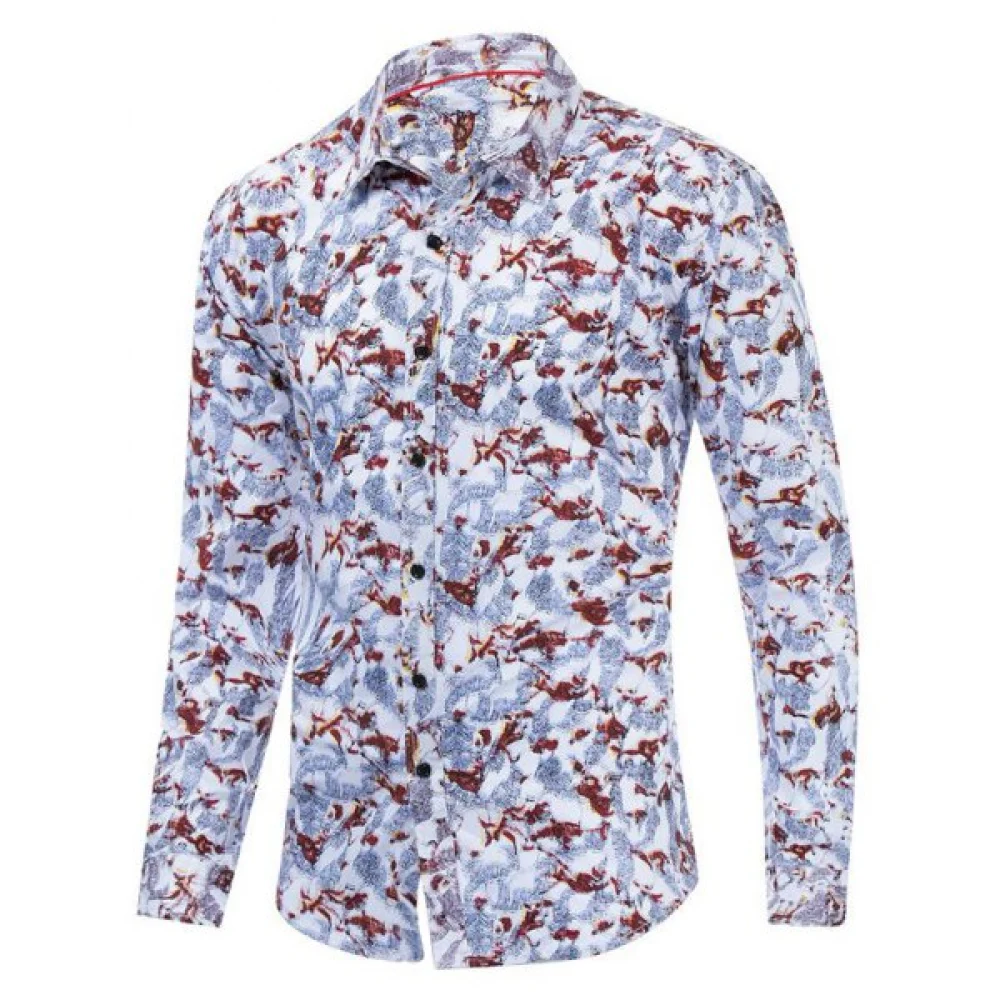 Floral Printed eisure ong Sleeves Shirt - Fansmadedirect