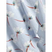 Floral Striped Wrap Dress - Baby Blue Fansmadedirect