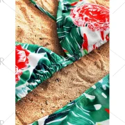 Floral trappy tring Bikini wimsuit - Green Fansmadedirect