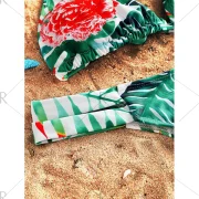 Floral trappy tring Bikini wimsuit - Green Fansmadedirect