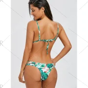 Floral trappy tring Bikini wimsuit - Green Fansmadedirect