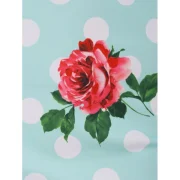 Flower and Polka Dot Print Slim Dress - Light Sky Blue Fansmadedirect