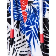 Flower Pattern Drawstring Board Shorts - White Fansmadedirect