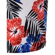 Flower Pattern Drawstring Board Shorts - White Fansmadedirect