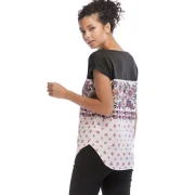 Flowers Print Basic Casual T-shirt - Gray Wolf Fansmadedirect