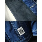 Fluffy Faux Fur Front Pocket Denim Jacket - Blue Fansmadedirect