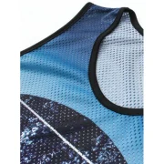 Forest Pattern Sleeveless Tank Top - Blue Gray Fansmadedirect