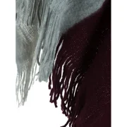 Fringed Two Tone Ruffles Cape Sweater - Gray One Fansmadedirect