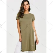 Front Knot High lit T-shirt - Army Green Fansmadedirect