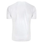 Fuax Collar Bowknot Strap Print Short Sleeves T-shirt - White Fansmadedirect