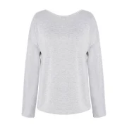 Full leeve Criss Cross Back T-shirt - Gray Fansmadedirect