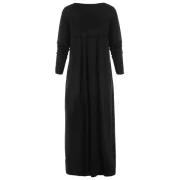 Full Sleeve Longline Dress - Black Fansmadedirect