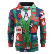 Funny Christmas Elements Blazer Print Hoodie - Fansmadedirect
