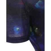 Galaxy Tower Graphic Asymmetric T-shirt - Denim Dark Blue Fansmadedirect