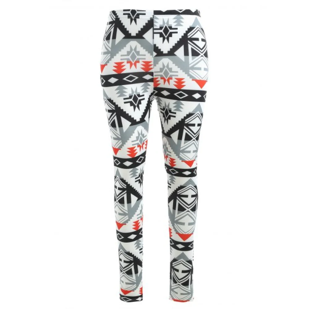 Geometric Print tretch Pencil Pants - Fansmadedirect