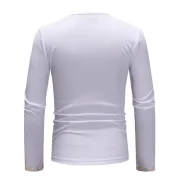 Golden Printed Long Sleeve T-shirt - White Fansmadedirect
