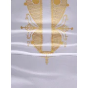 Golden Printed Long Sleeve T-shirt - White Fansmadedirect