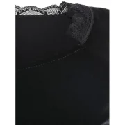 Gothic Style Sweetheart Neck Long Sleeve Pure Color Lace-Up Women's Blouse - Black Fansmadedirect