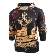 Hag Print Long leeve Hoodie - Black Fansmadedirect