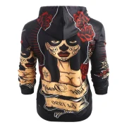 Hag Print Long leeve Hoodie - Black Fansmadedirect