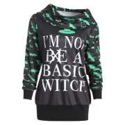 Halloween Bat Print Graphic weatshirt - Black Fansmadedirect