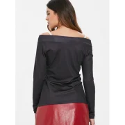 Halloween Cold houlder 3D Cat Print T-shirt - Black Fansmadedirect