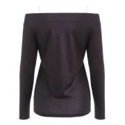 Halloween Cold houlder 3D Cat Print T-shirt - Black Fansmadedirect