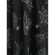 Halloween pider Web Print Dress - Black Fansmadedirect