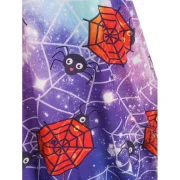 Halloween Print Midi wing Dress - Black Fansmadedirect