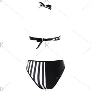 Halter Color Block onokini Swimwear - Black Fansmadedirect