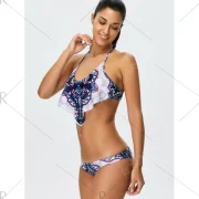 Halter Print Padded Bikini et - Fansmadedirect