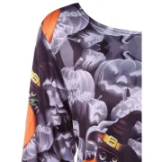 High Low Longline Pumpkin Halloween Top - ulti-a Fansmadedirect