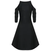 High ow Cami Cold Shoulder T Shirt - Black Fansmadedirect