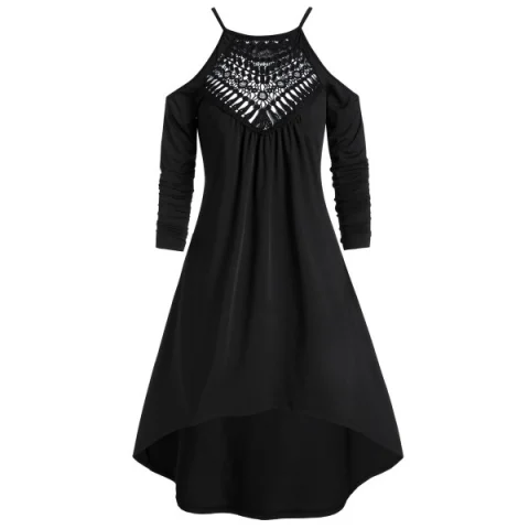 High ow Cami Cold Shoulder T Shirt - Black Fansmadedirect