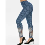 High Rise Tribal Print Jeggings - Blue Koi Fansmadedirect