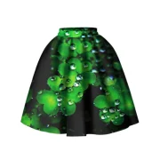 High Waist Knee ength eaf Skirt - Green Fansmadedirect