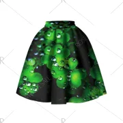 High Waist Knee ength eaf Skirt - Green Fansmadedirect