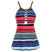 Hollow Out triped wim Top - Fansmadedirect