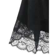 Hooded Lace Up Dip Hem Dress - Black Fansmadedirect