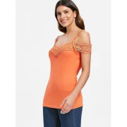 houlder Cut lim Fit T-shirt - Papaya Orange Fansmadedirect