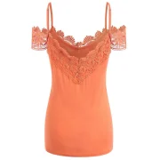 houlder Cut lim Fit T-shirt - Papaya Orange Fansmadedirect