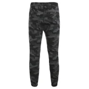 ide Letter Print Camo Drawstring Jogger Pants - Dark Gray Fansmadedirect
