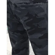 ide Letter Print Camo Drawstring Jogger Pants - Dark Gray Fansmadedirect