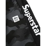 ide Letter Print Camo Drawstring Jogger Pants - Dark Gray Fansmadedirect