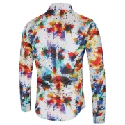 Ink Splash Painting Print Long Sleeves Shirt - Fansmadedirect
